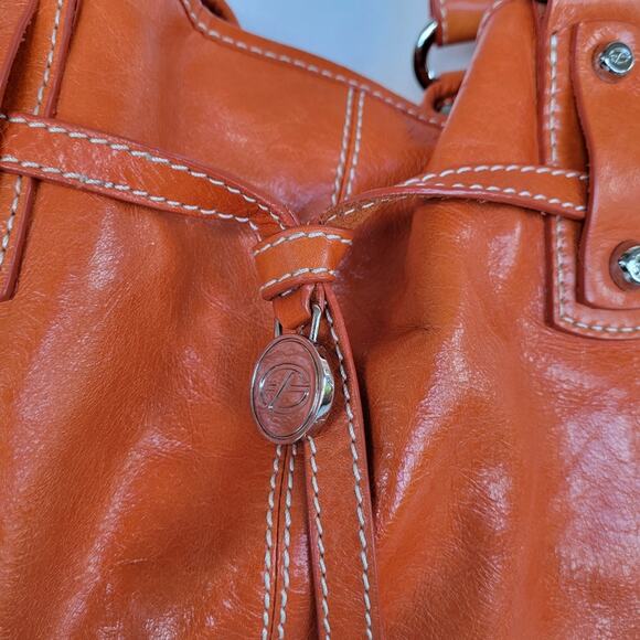 Francesco Biasia Brick Orange Handbag - Picture 7 of 13